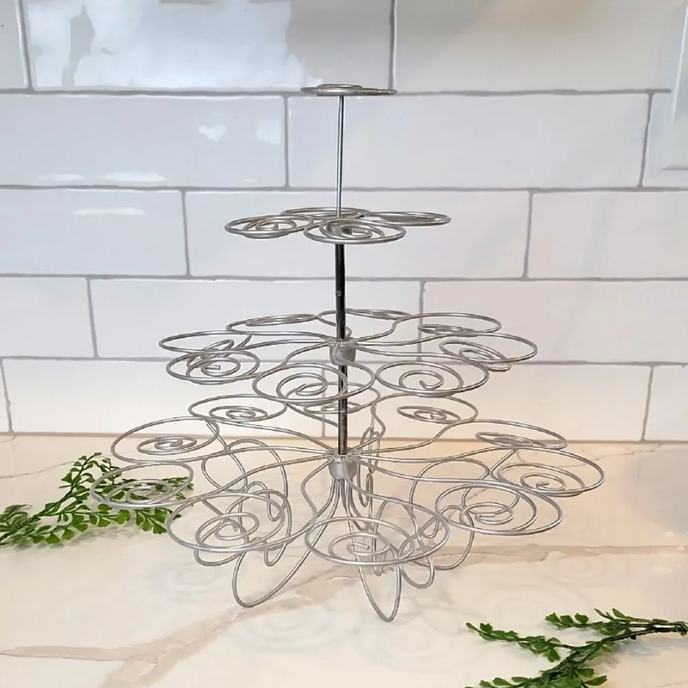 Wilton Silver Metal Cupcake Stand